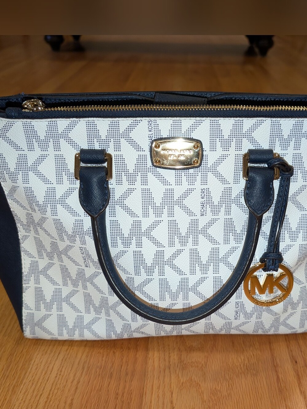 Michael Kors Blue & White Handbag